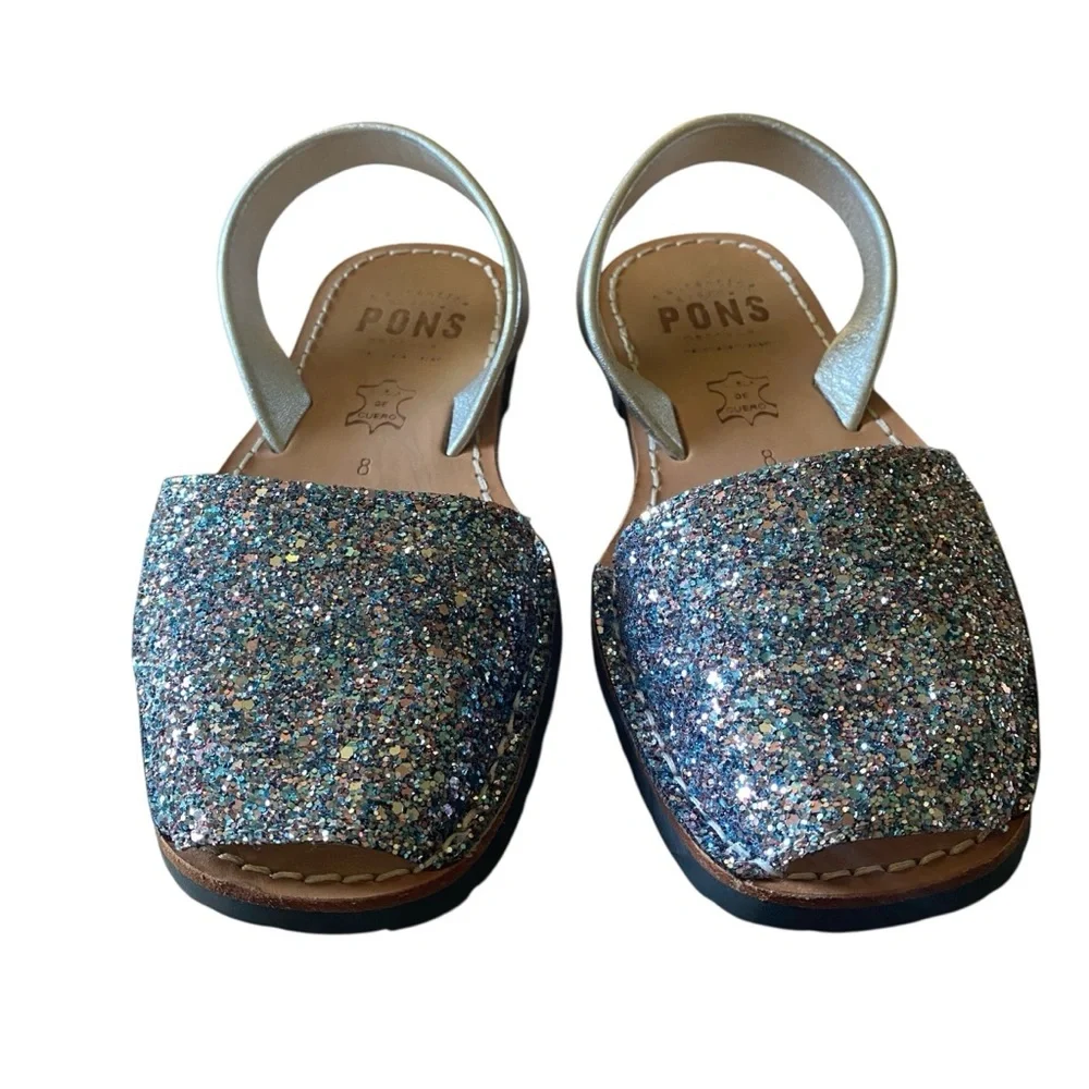 PONS Avarca Classic Style Glitter Slip Ons Shoes